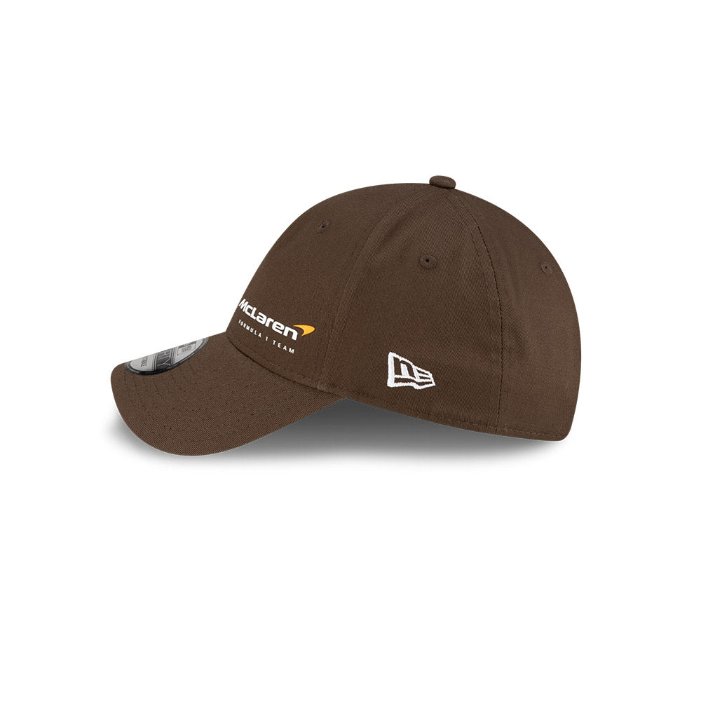 McLaren F1 Racing Hat - Essential Brown 9Forty Formula 1 Snapback Cap - New Era
